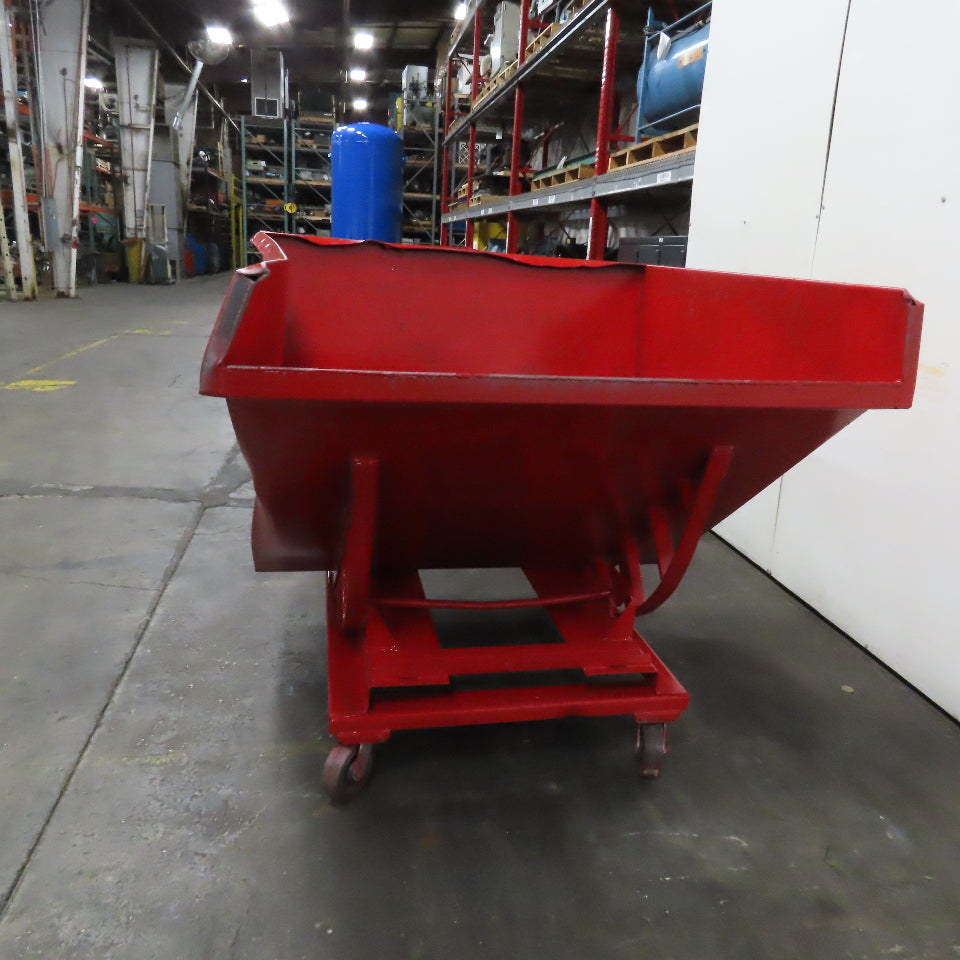 1-1/2 Cu Yd Self Dumping Trash Scrap Chip Hopper 58" x 54" x 39" ID *Imperfect