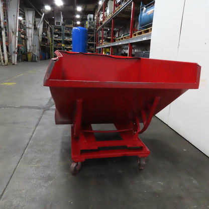 1-1/2 Cu Yd Self Dumping Trash Scrap Chip Hopper 58" x 54" x 39" ID *Imperfect