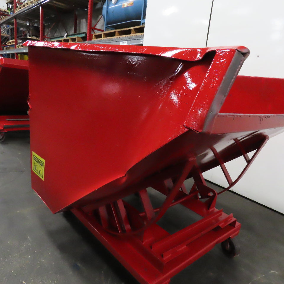 1-1/2 Cu Yd Self Dumping Trash Scrap Chip Hopper 58" x 54" x 39" ID *Imperfect