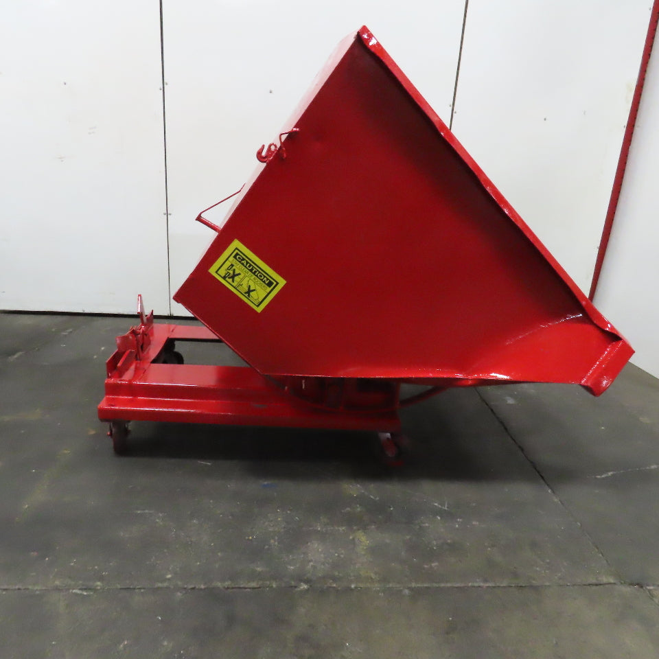 1-1/2 Cu Yd Self Dumping Trash Scrap Chip Hopper 58" x 54" x 39" ID *Imperfect