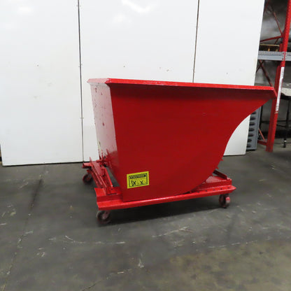 2-1/2 Cu Yd Self Dumping Trash Scrap Chip Hopper 71" x 48" x 35" ID