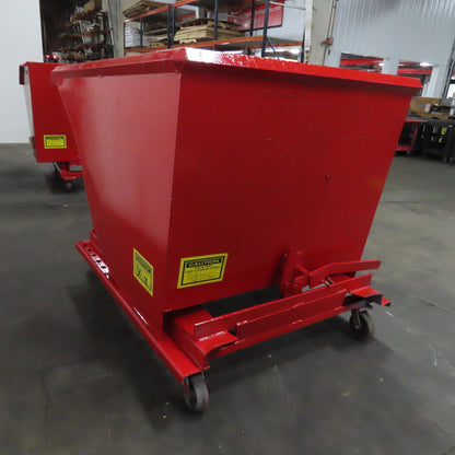 2-1/2 Cu Yd Self Dumping Trash Scrap Chip Hopper 71" x 48" x 35" ID