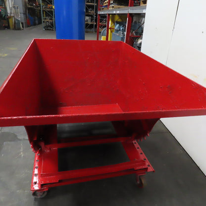 2-1/2 Cu Yd Self Dumping Trash Scrap Chip Hopper 71" x 48" x 35" ID