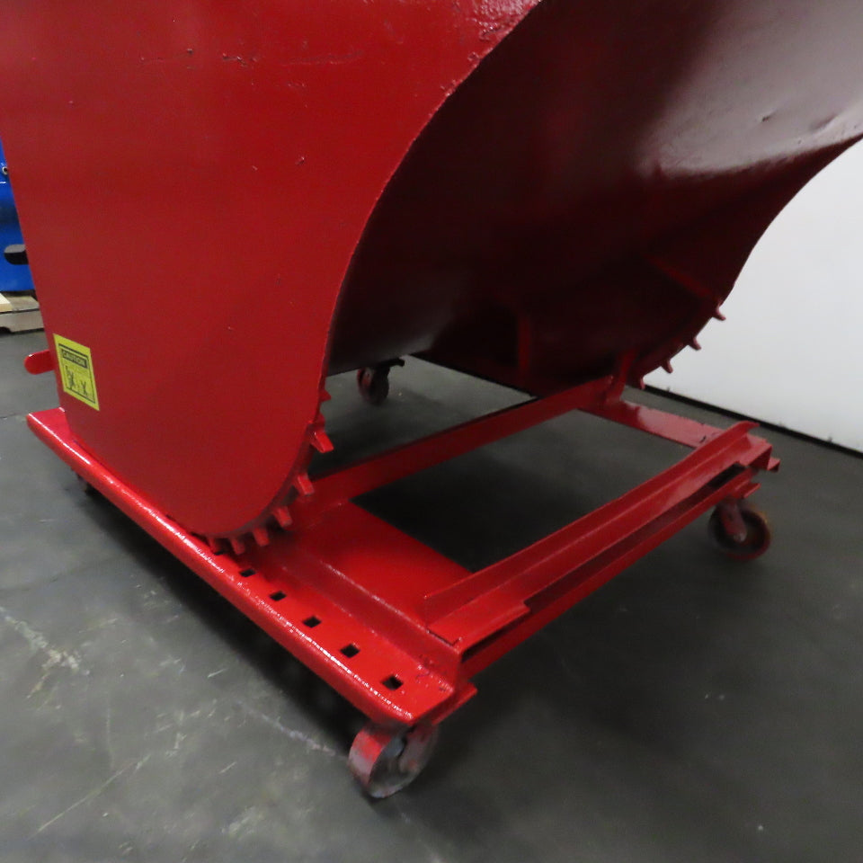 2-1/2 Cu Yd Self Dumping Trash Scrap Chip Hopper 71" x 48" x 35" ID