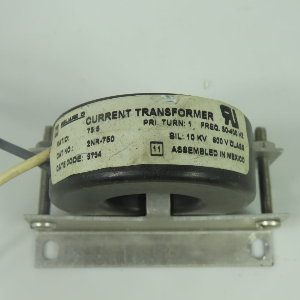 Square D 2NR-750 75:5 Ratio Current Transformer 10KV 600V