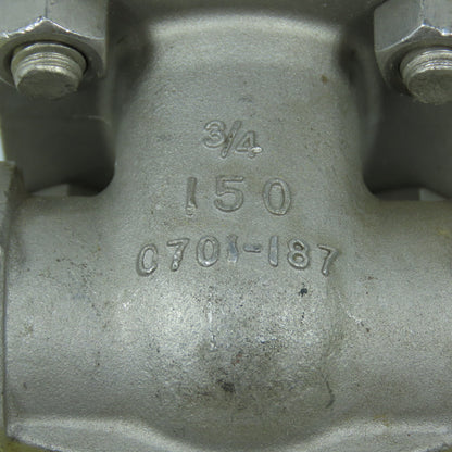Ladish 0701-187 Class 150 3/4" Stainless Steel Gate Valve 275PSI
