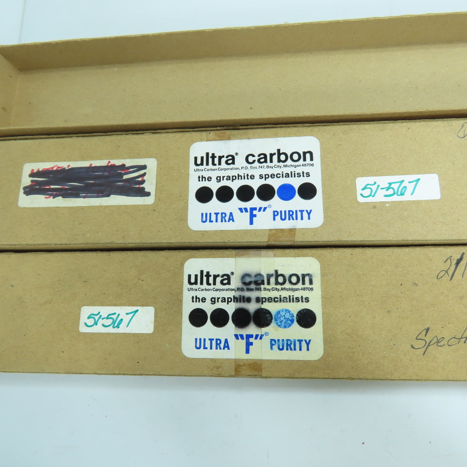 Ultra Carbon Graphite Rods Ultra "F" Purity 12" & 9" Long x 3/16" & 1/2" Lot/9