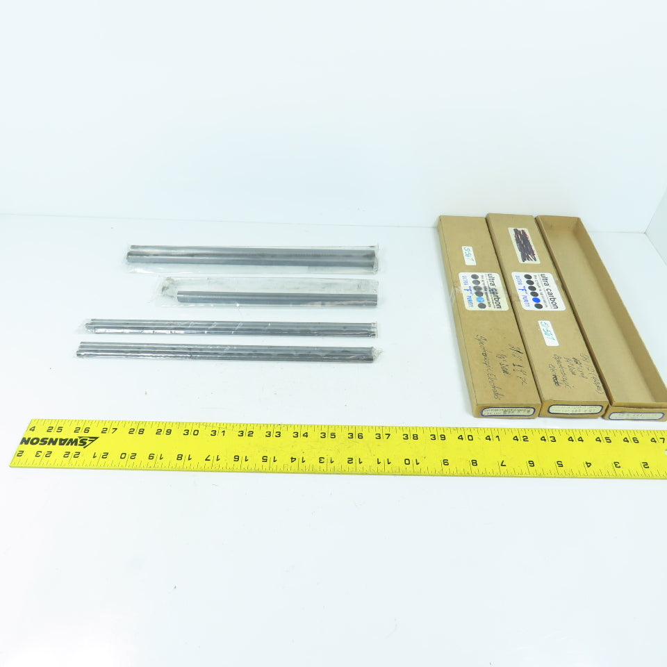 Ultra Carbon Graphite Rods Ultra "F" Purity 12" & 9" Long x 3/16" & 1/2" Lot/9