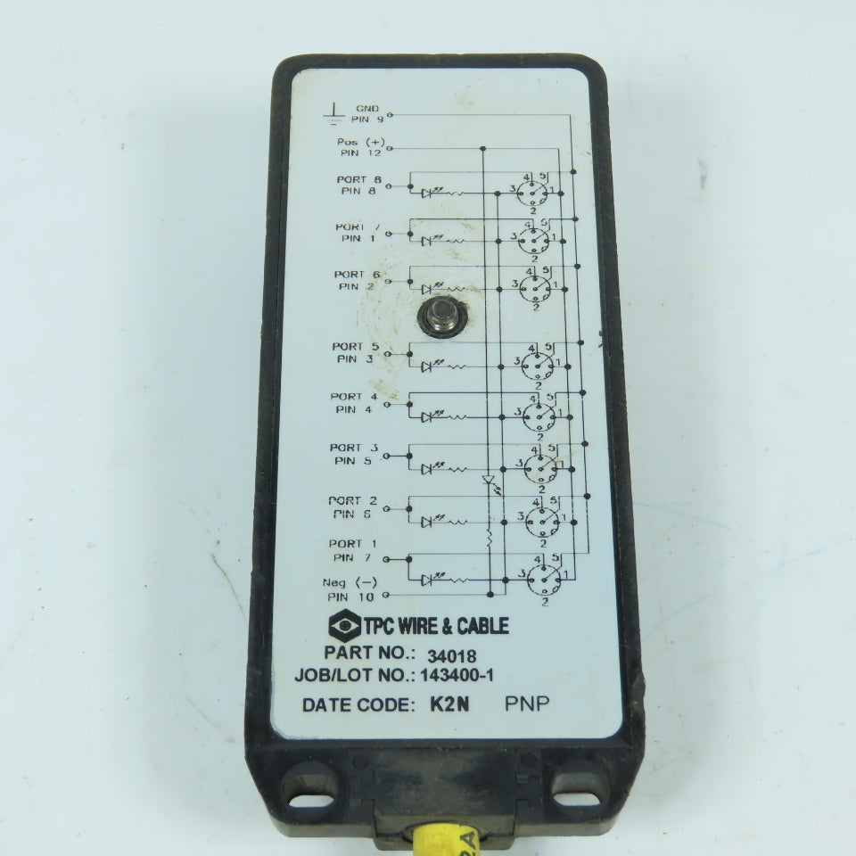 TPC Wire & Cable 34018 8-Port Connection Distribution Box 12-Pin Cable