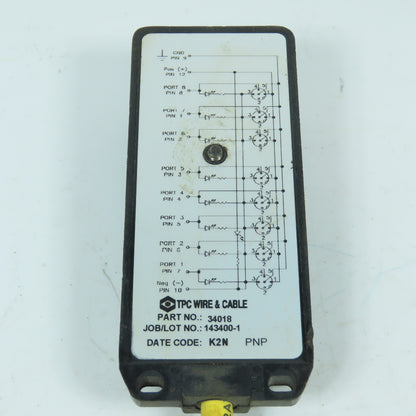TPC Wire & Cable 34018 8-Port Connection Distribution Box 12-Pin Cable