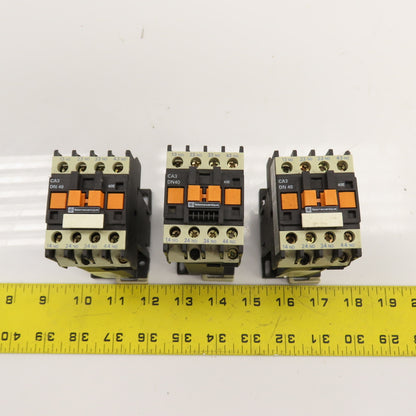Telemecanique CA3 DN40 Contactor Relay 600VAC Max 24VDC Coil Lot Of 3