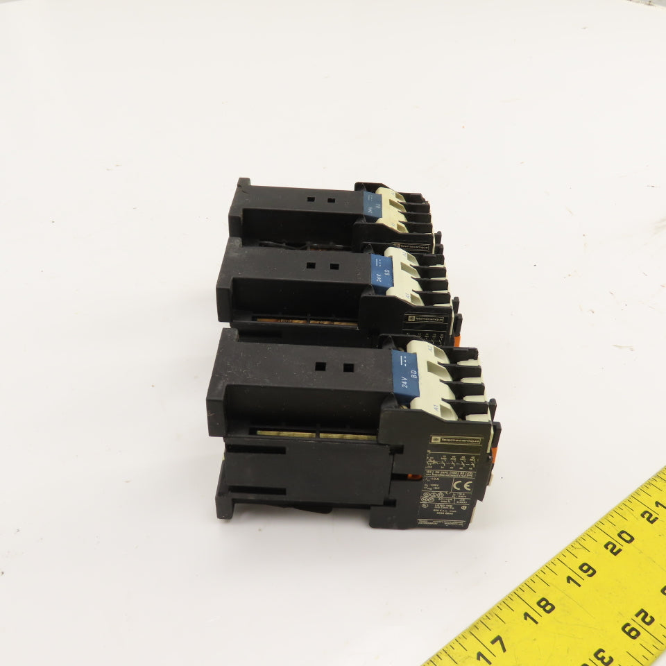 Telemecanique CA3 DN40 Contactor Relay 600VAC Max 24VDC Coil Lot Of 3