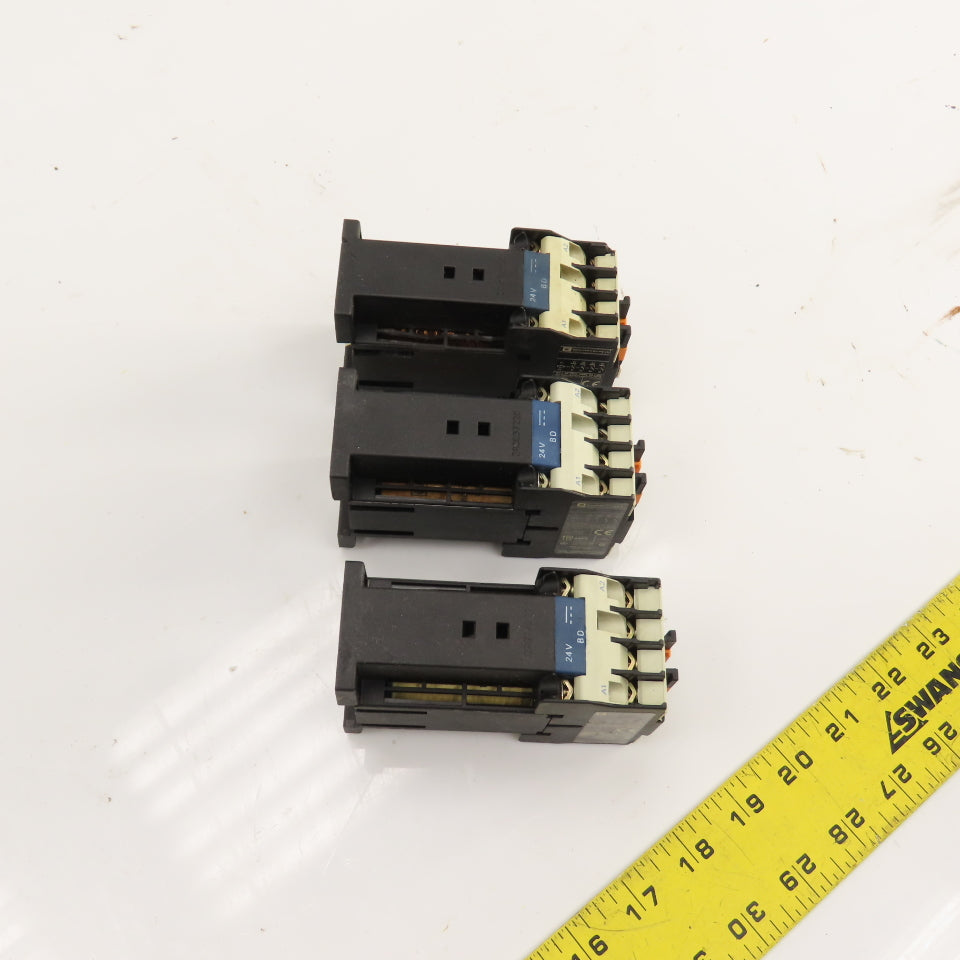 Telemecanique CA3 DN40 Contactor Relay 600VAC Max 24VDC Coil Lot Of 3
