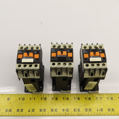 Telemecanique CA3 DN40 Contactor Relay 600VAC Max 24VDC Coil Lot Of 3