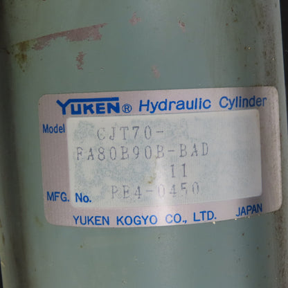 Yuken CJT70-FA80B90B-BAD Double Acting Hydraulic Cylinder 80mm Bore 90mm Stroke