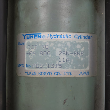 Yuken CJT70-FA80C28N-BNB Double Acting Hydraulic Cylinder 80mm Bore 28mm Stroke
