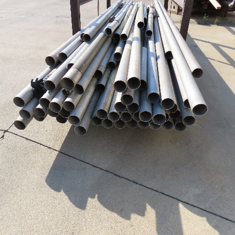 2-1/4" OD Seamless Aluminum Vacuum Line Pipe Tube 12' W/ Misc Length 30+ & Rack
