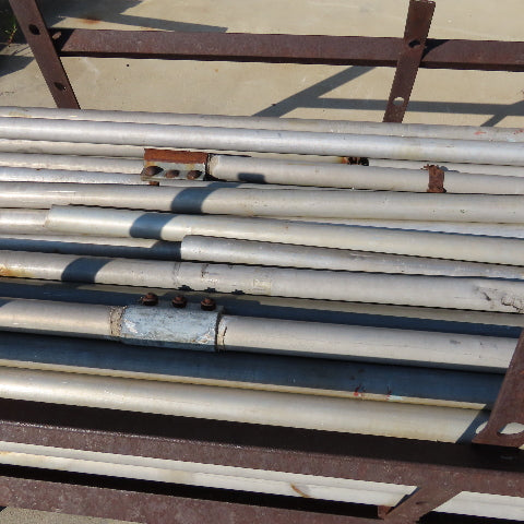 2-1/4" OD Seamless Aluminum Vacuum Line Pipe Tube 12' W/ Misc Length 30+ & Rack