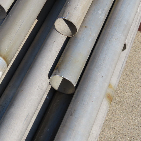 2-1/4" OD Seamless Aluminum Vacuum Line Pipe Tube 12' W/ Misc Length 30+ & Rack