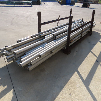 2-1/4" OD Seamless Aluminum Vacuum Line Pipe Tube 12' W/ Misc Length 30+ & Rack