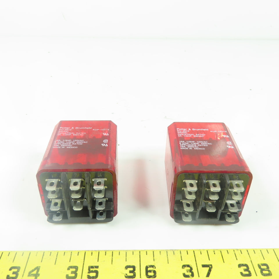 Potter & Brumfield KU-4612 Power Relay 24VDC 10A 120/240VAC Lot Of 2
