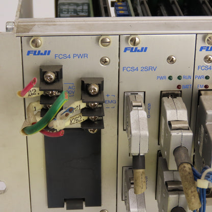 Fuji 10-Slot PLC Base Chassis W/ 6 I/O, FCS4 CPU, & FCS4 2SRV, FCS4 PWR