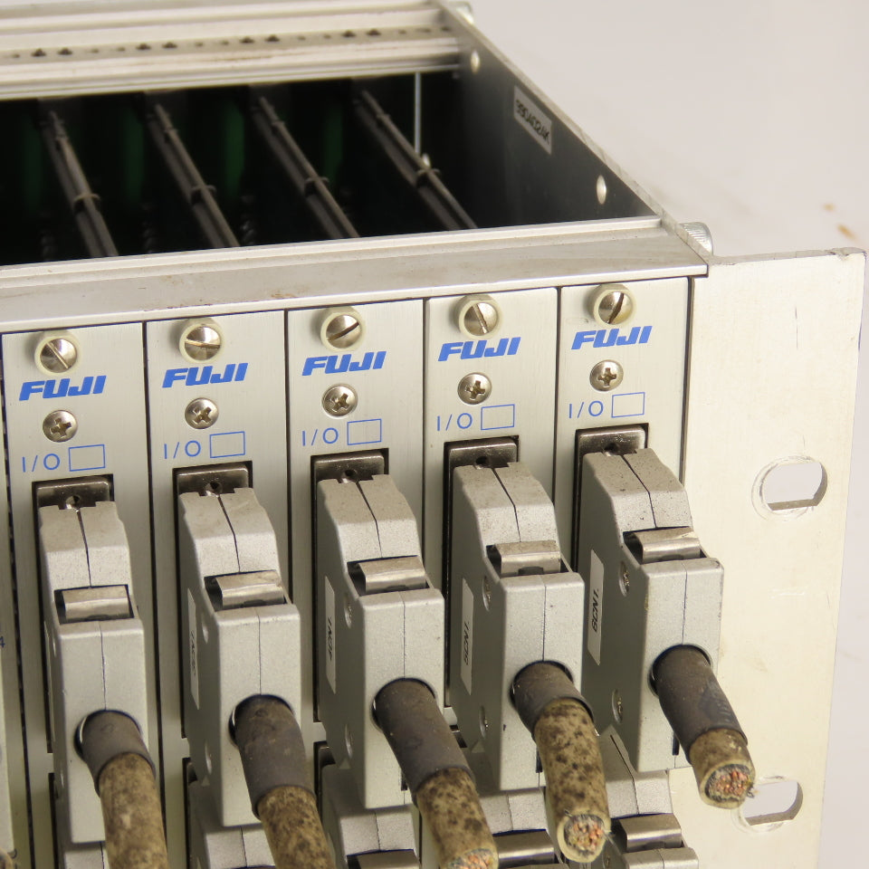 Fuji 10-Slot PLC Base Chassis W/ 6 I/O, FCS4 CPU, & FCS4 2SRV, FCS4 PWR