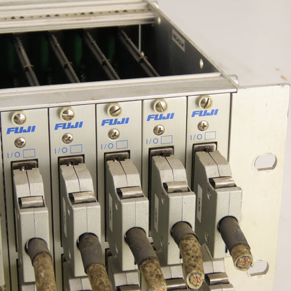 Fuji 10-Slot PLC Base Chassis W/ 6 I/O, FCS4 CPU, & FCS4 2SRV, FCS4 PWR