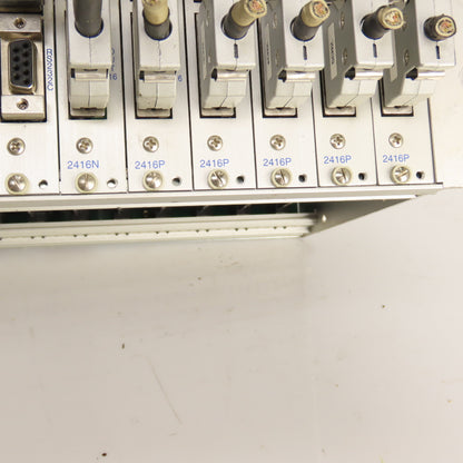 Fuji 10-Slot PLC Base Chassis W/ 6 I/O, FCS4 CPU, & FCS4 2SRV, FCS4 PWR
