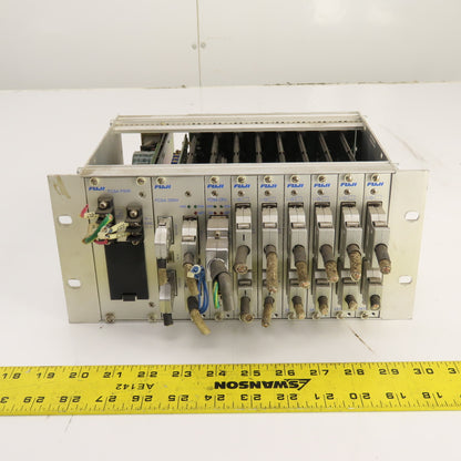 Fuji 10-Slot PLC Base Chassis W/ 6 I/O, FCS4 CPU, & FCS4 2SRV, FCS4 PWR