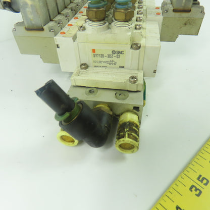 SMC (6)SY7120-3DZ-02 Solenoid Valve 0.15-0.7MPa (2)SY7220-3DZ-02 W/Manifold Base