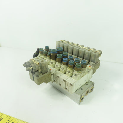 SMC (6)SY7120-3DZ-02 Solenoid Valve 0.15-0.7MPa (2)SY7220-3DZ-02 W/Manifold Base