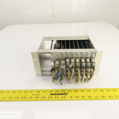Fuji 10-Slot PLC Base Chassis W/ 6 I/O, FCS4 CPU, & FCS4 2SRV