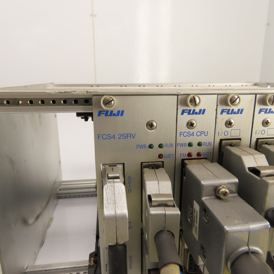Fuji 10-Slot PLC Base Chassis W/ 6 I/O, FCS4 CPU, & FCS4 2SRV