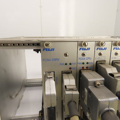 Fuji 10-Slot PLC Base Chassis W/ 6 I/O, FCS4 CPU, & FCS4 2SRV