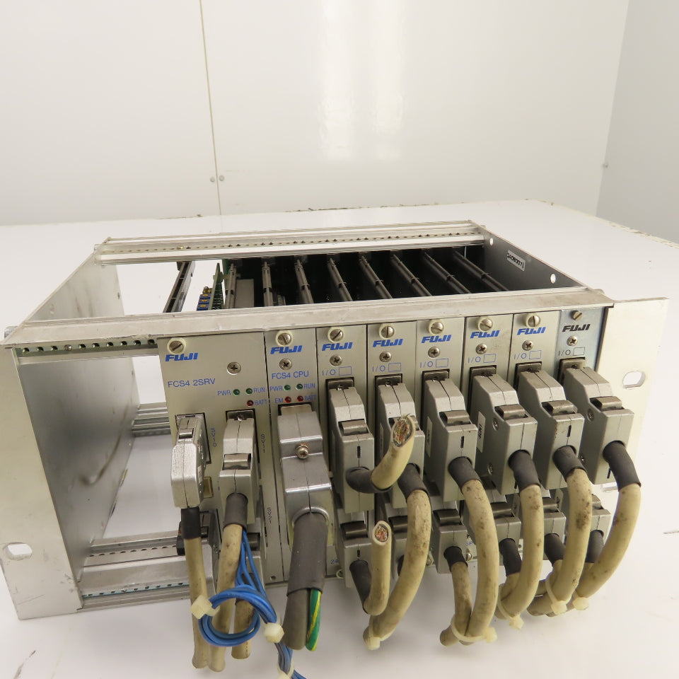 Fuji 10-Slot PLC Base Chassis W/ 6 I/O, FCS4 CPU, & FCS4 2SRV