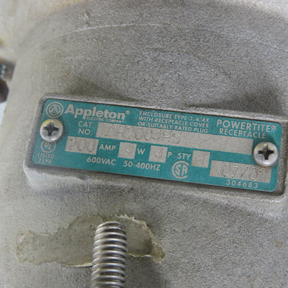 Appleton AR2004RS Powertite Pin And Sleeve Receptacle 200A 4W 4P