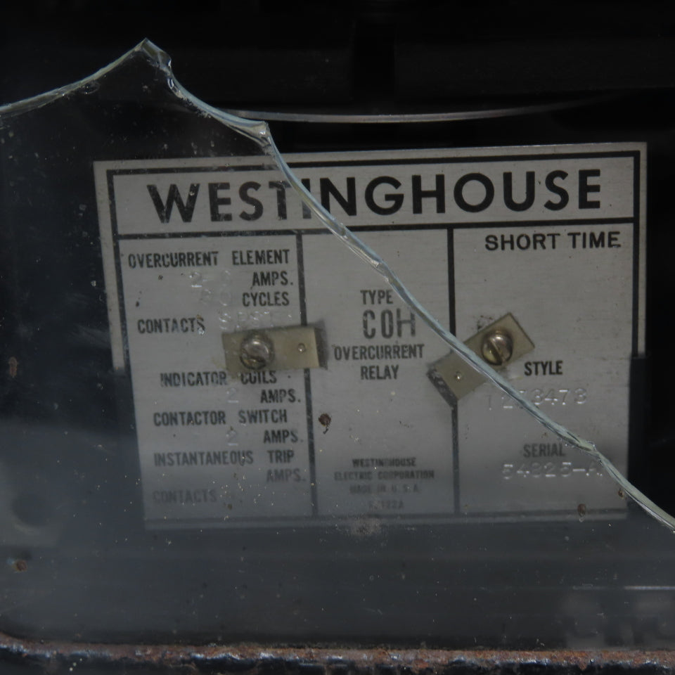 Westinghouse 1273473 C0H Overcurrent Relay 2-6A SPST