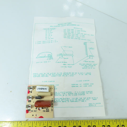 American Electric SD-100-C HPS Starting Circuit Replacement Kit 150-400W