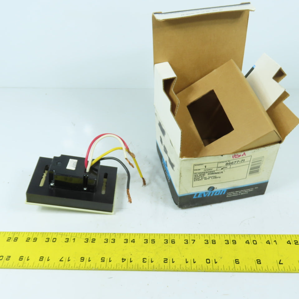 Leviton 86677-71 277VAC Fluorescent Slide Dimmer For 4-20 Rapid Start 40W Lamps