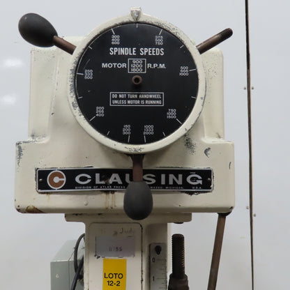 Clausing 2276 20" Floor Model Drill Press 208/230 3Ph W/ Reverse 150-2000RPM
