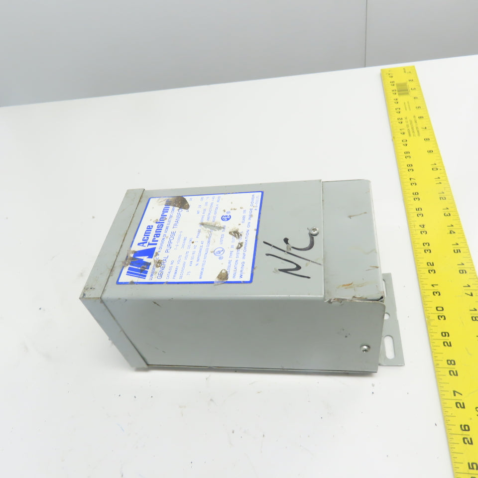 Acme T-2-53009-S .75kVA Transformer 240x480V Pri 120/240V Sec 1Ph