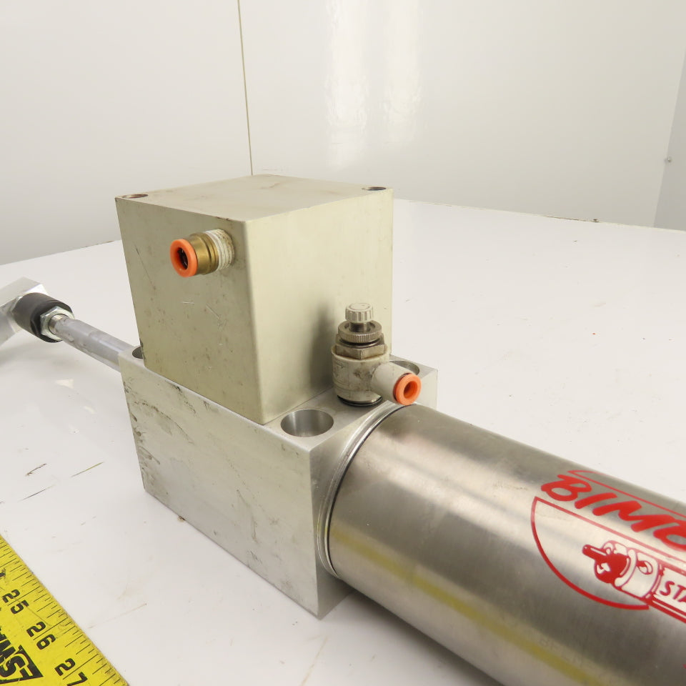 Bimba BFLM-706-DW Double Acting Stainless Rod Lock Air Cylinder 3" Bore 6"Stroke