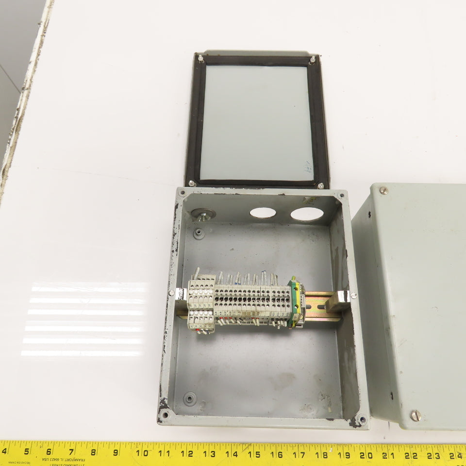 Hoffman 10" x 8" x 4" Screw Cover Electrical Enclosure (No Backplate) Lot Of 3