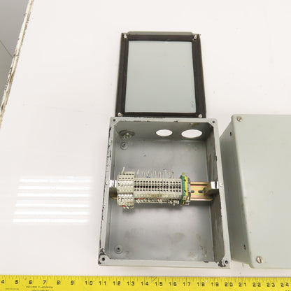 Hoffman 10" x 8" x 4" Screw Cover Electrical Enclosure (No Backplate) Lot Of 3