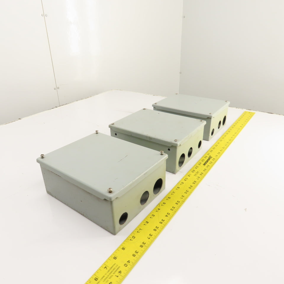 Hoffman 10" x 8" x 4" Screw Cover Electrical Enclosure (No Backplate) Lot Of 3