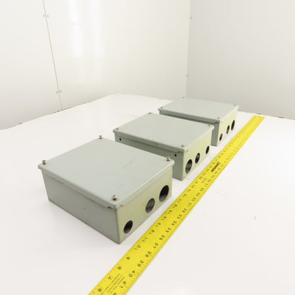 Hoffman 10" x 8" x 4" Screw Cover Electrical Enclosure (No Backplate) Lot Of 3