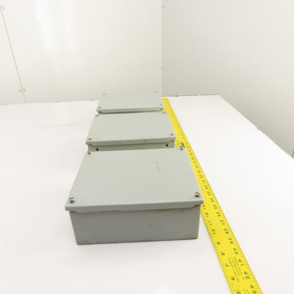 Hoffman 10" x 8" x 4" Screw Cover Electrical Enclosure (No Backplate) Lot Of 3