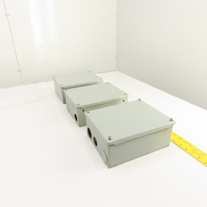 Hoffman 10" x 8" x 4" Screw Cover Electrical Enclosure (No Backplate) Lot Of 3