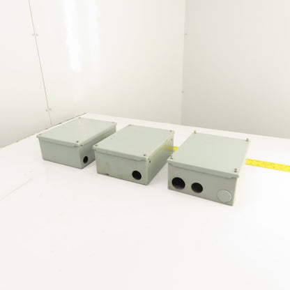 Hoffman 10" x 8" x 4" Screw Cover Electrical Enclosure (No Backplate) Lot Of 3